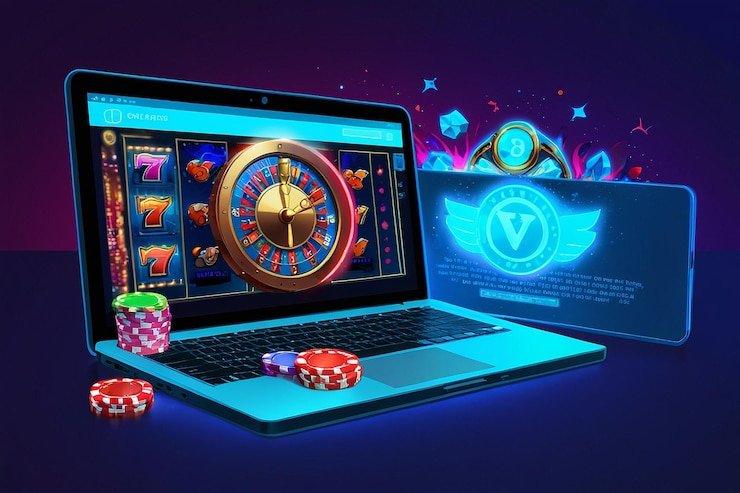Blackjack dealer with Mobile Legends esports notification badge visible on joyslot88 login