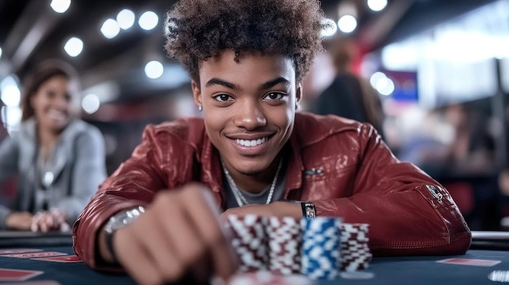 Sic Bo three-dice layout with betting zones and live dealer hand